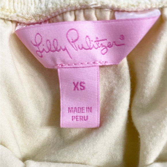 Lilly Pulitzer Off The Shoulder Top Ruffle Women’s XS Vanilla Yellow - Picture 4 of 7